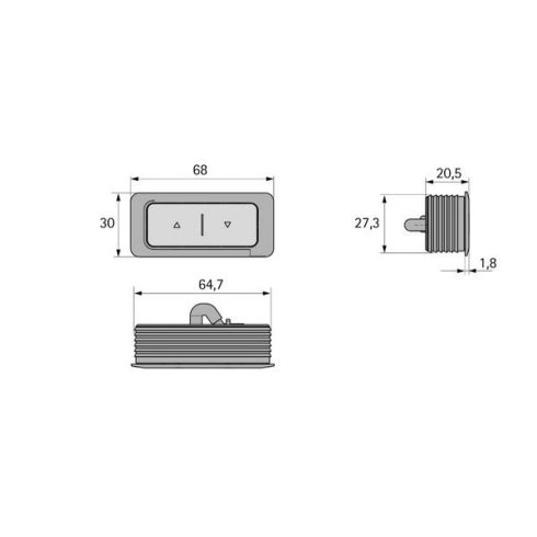 Touch Basic Inlay handset, fekete