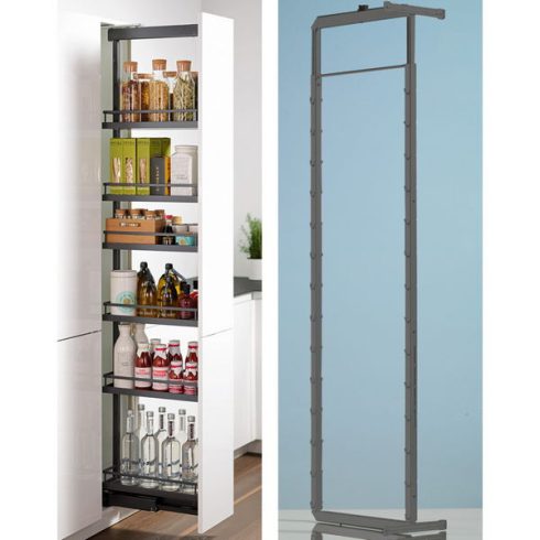 Arena STYLE csúszásmentes klipszes polcok, 350 x 462 x 93   mm, porfestett, antracit