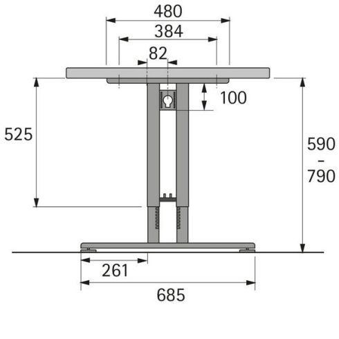 T-alapzat magasságállítással