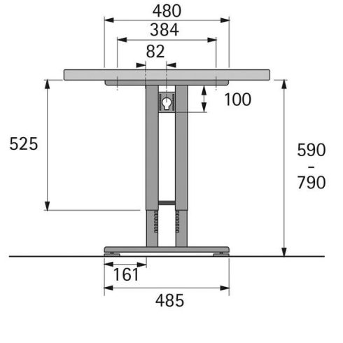 T csatlakozó láb magasságállítással