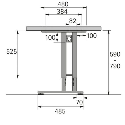 C csatlakozó láb magasságállítással