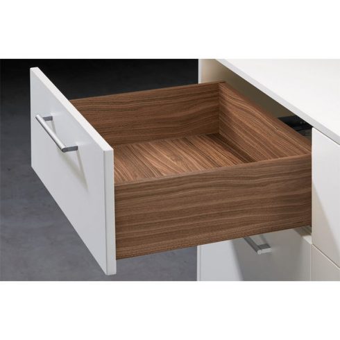 Quadro 25 Silent System csillapítással, rácsúsztatható szerelés, EB 23 (fiók oldalprofil vastagság ≤ 19mm), 250 mm, jobb