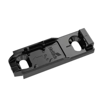   Egyenes szerelőtalp tartalmazza hosszfuratokon való magasság beállítás, obszidián fekete, Furatsor 20 x 32  mm, csavaros rögzítéshez, távolság 0,5   mm
