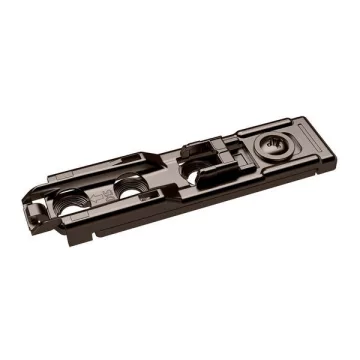   Egyenes szerelőtalp tartalmazza Közvetlen magasságállítás, obszidián fekete, Furatsor 20 x 32  mm, csavaros rögzítéshez, távolság 1,5   mm