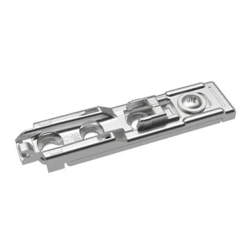   Egyenes szerelőtalp tartalmazza Közvetlen magasságállítás, nikkelezett, Furatsor 20 x 32  mm, csavaros rögzítéshez, távolság 3,0   mm