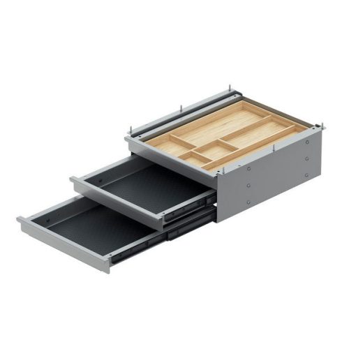 Tri Grip fiókos doboz, ezüst