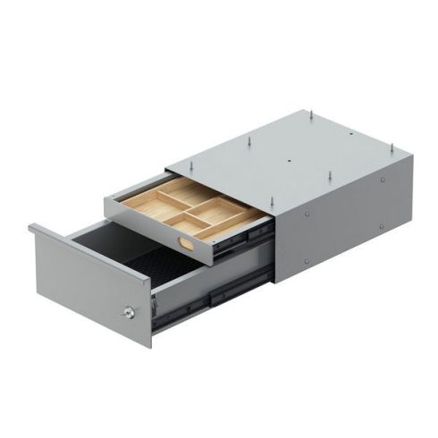 Duo Grip fiókos doboz, ezüst