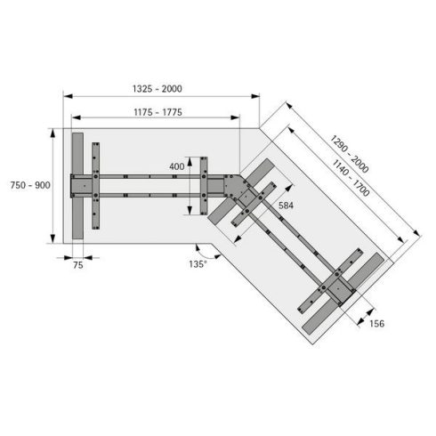 Steelforce Pro 673 SLS Highline 135° XL, fekete