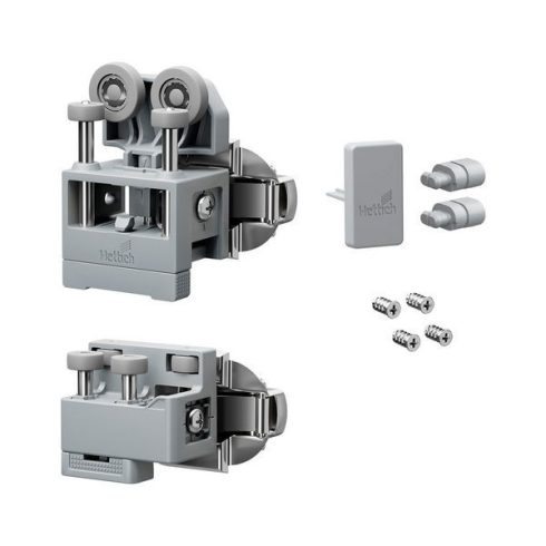 WingLine L, Közepes teherbírású szerelvénykészlet, alsó vezetéssel, 12 kg, szürke, jobb, önzáró rugó nélkül