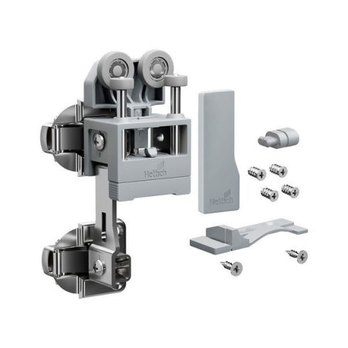 WingLine L, Könnyű teherbírású szerelvénykészlet, alsó vezető nélkül, 12 kg, szürke, bal, önzáró rugóval