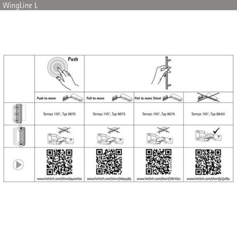 WingLine L/S/230, Pull to move Silent szett, könnyű, szürke