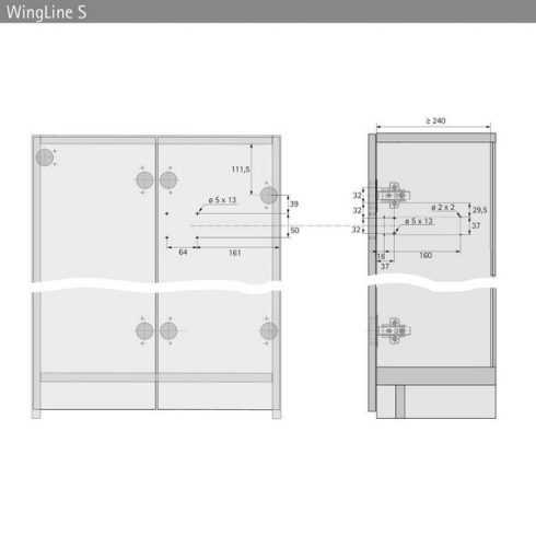 WingLine L/S/230, Pull to move Silent szett, könnyű, szürke