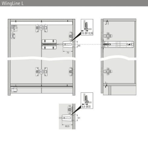 WingLine L/S/230, Pull to move Silent szett, nehéz, szürke