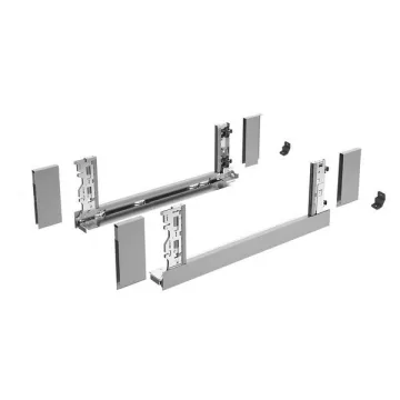   AvanTech YOU Inlay fiók oldalprofil készlet, magasság 187 mm x NL 450 mm,  ezüst, bal és jobb