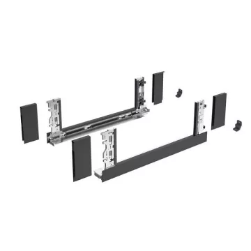   AvanTech YOU Inlay fiók oldalprofil készlet, magasság 187 mm x NL 550 mm,  antracit, bal és jobb