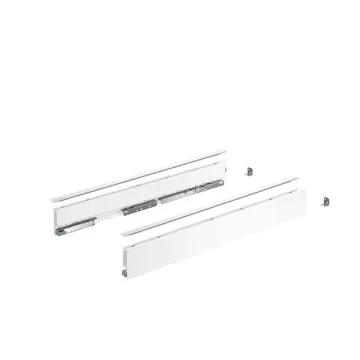   AvanTech YOU Fiók oldalprofil készlet, magasság 77 mm x NL 400 mm, fehér, bal és jobb