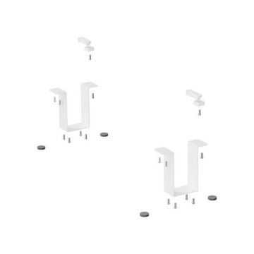   Steelforce Szerelőkészlet a design íróasztal lábhoz, fehér