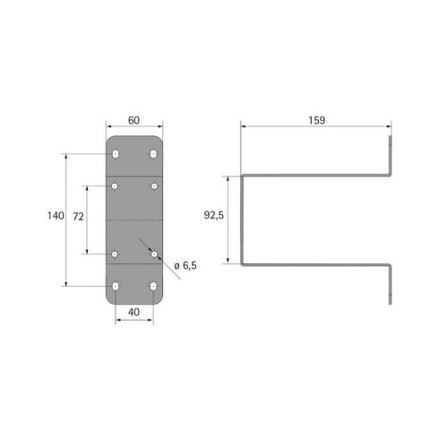 Steelforce Szerelőkészlet a design íróasztal lábhoz, fehér