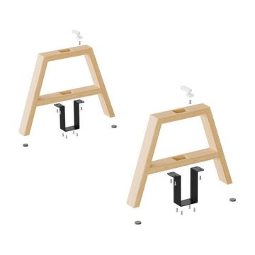 Steelforce Design íróasztal láb A, fekete