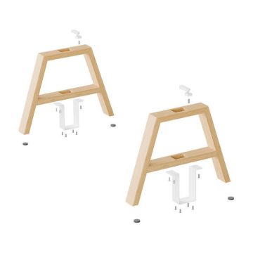 Steelforce Design íróasztal láb A, fehér