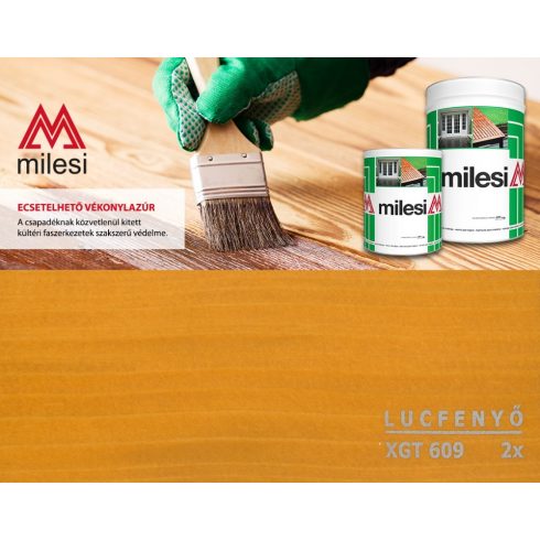 MILESI XGT 609, Classic Viaszos Vékonylazúr - tölgy szín