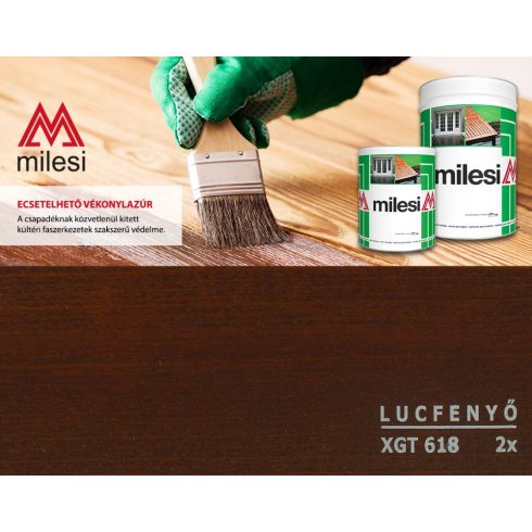 MILESI XGT 618, Classic Viaszos Vékonylazúr - mahagóni szín