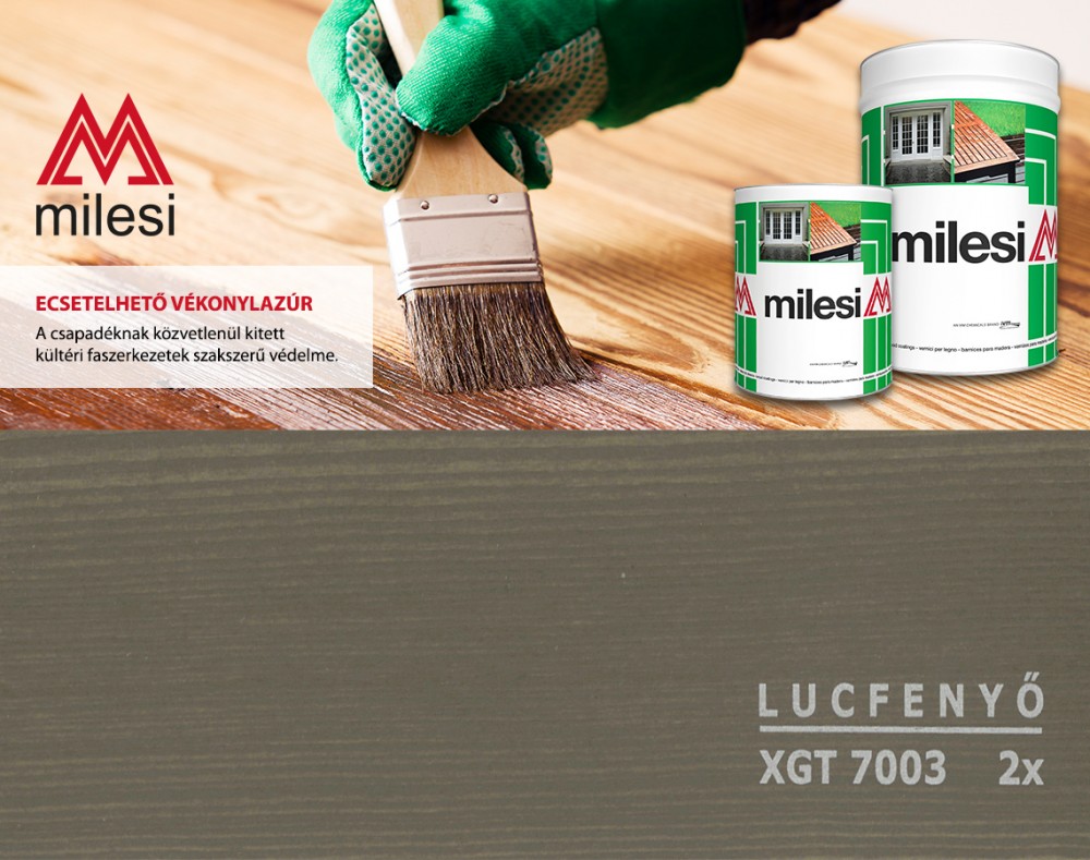 MILESI XGT 7003, Trend Viaszos Vékonylazúr- RAL 7003 szÃn